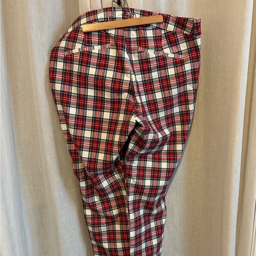 Old Navy Pixie pants Holiday plaid tartan 16 - Picture 2 of 3